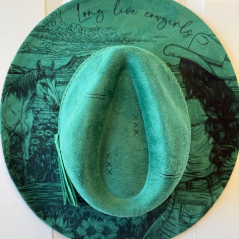 Emerald Long Live Cowgirls Hat