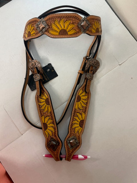 CLEARANCE was $65 - Sunflower Headstall
